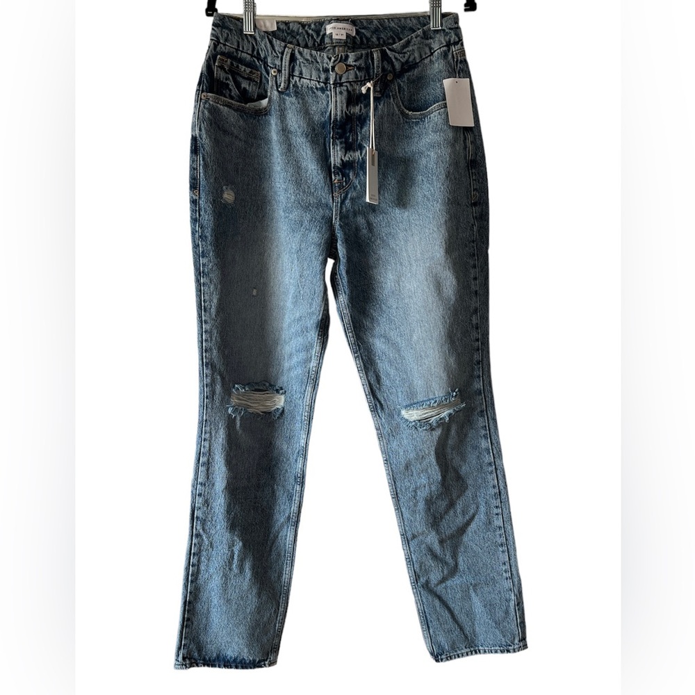 Good American Good 90’s Icon Jeans Indigo 065 Size 12 NWT